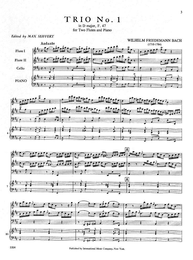 Anderes Coverbild Trio No. 1 in D major 