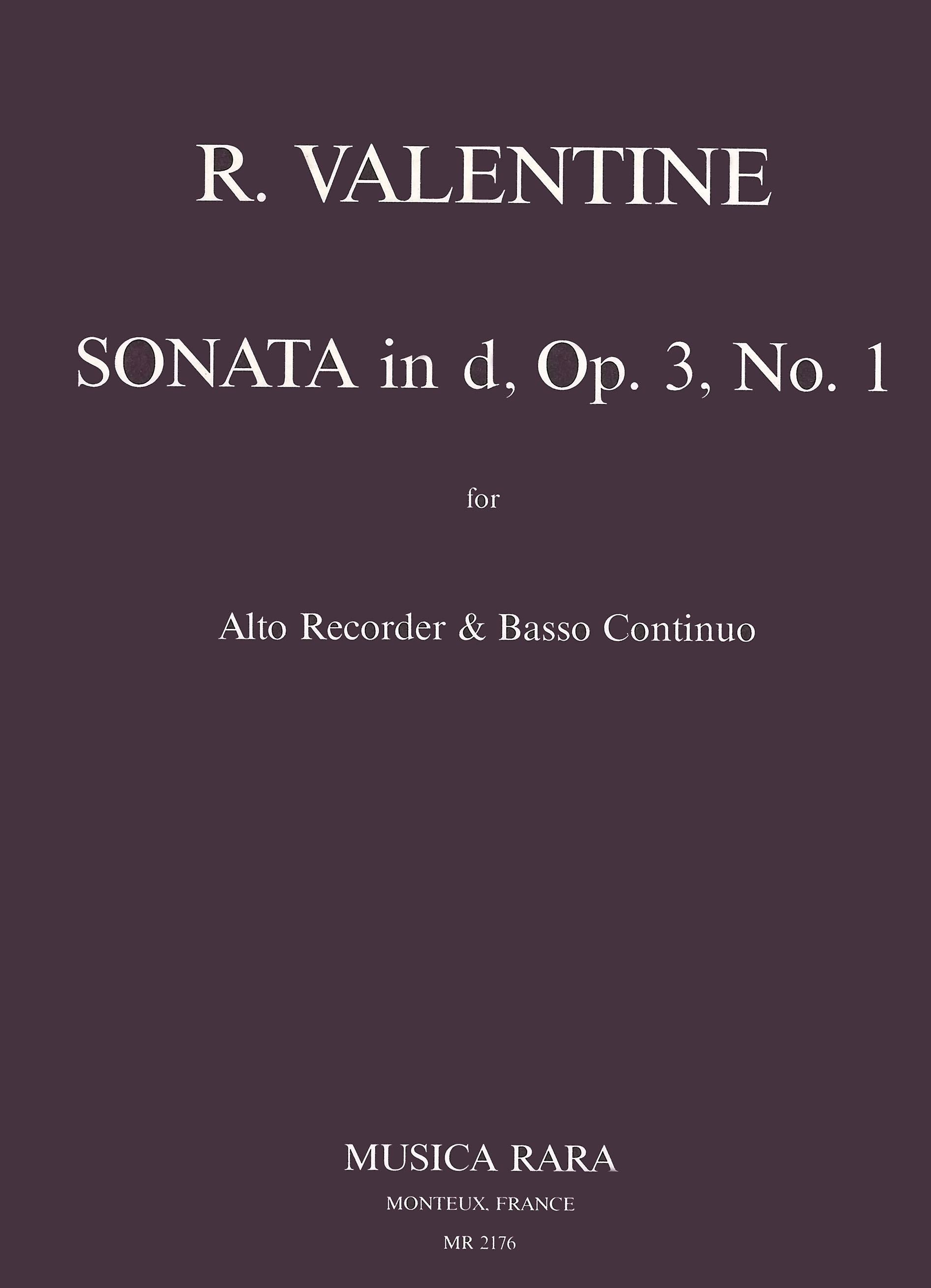 Vorderes Coverbild Sonate in d op. 3/1