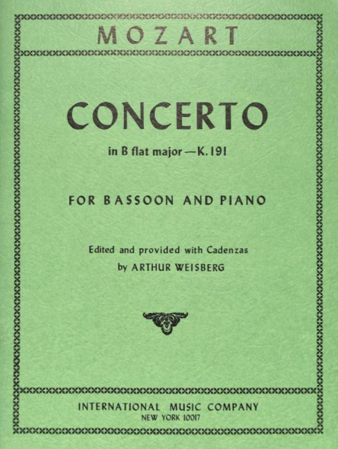Vorderes Coverbild Concerto in B flat major KV 191 