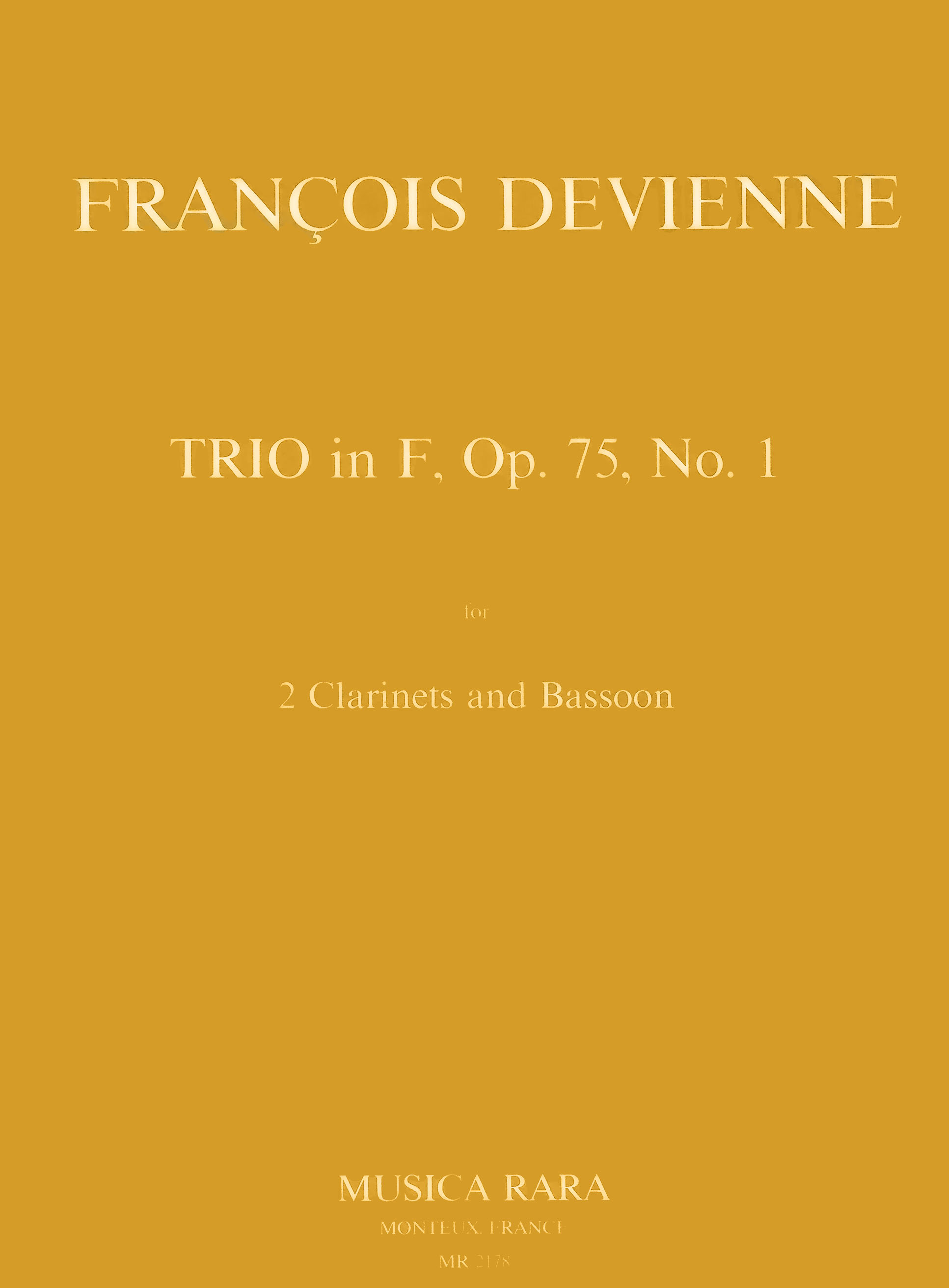 Vorderes Coverbild Trio in F op. 75 Nr. 1