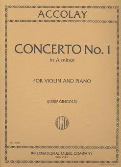 Vorderes Coverbild Concerto No.1 A minor 