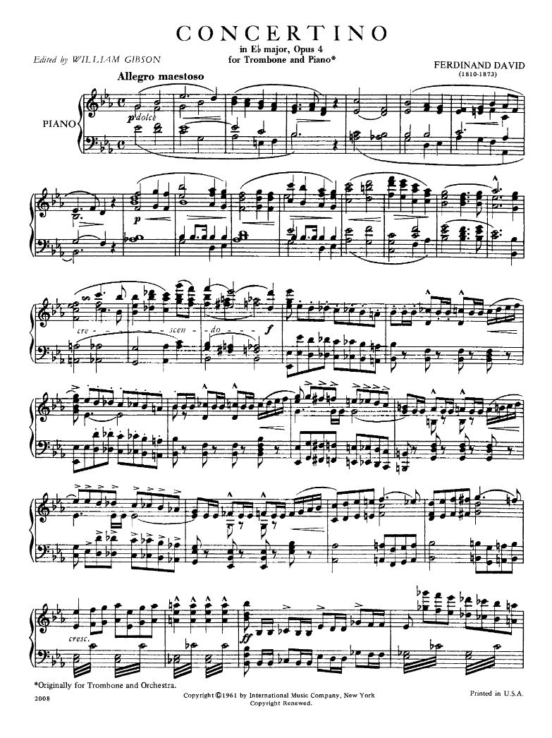 Anderes Coverbild Concertino in Eb Major op. 4 