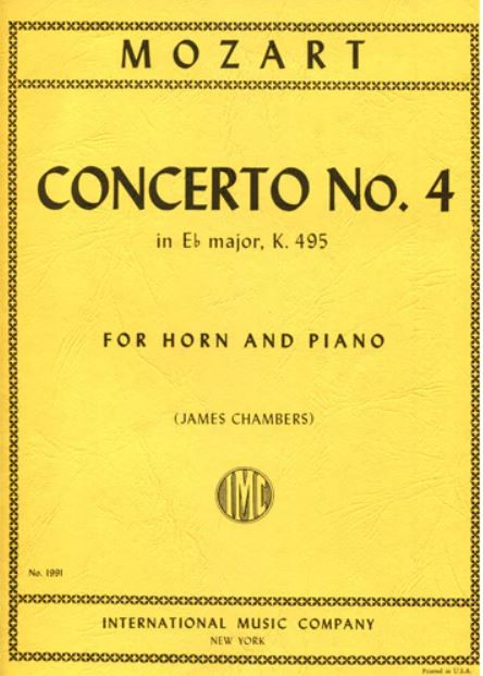Vorderes Coverbild Concerto No. 4 in E flat major KV 495 
