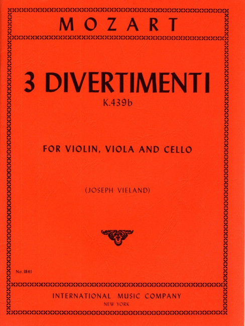 Vorderes Coverbild Three Divertimenti KV 439b 