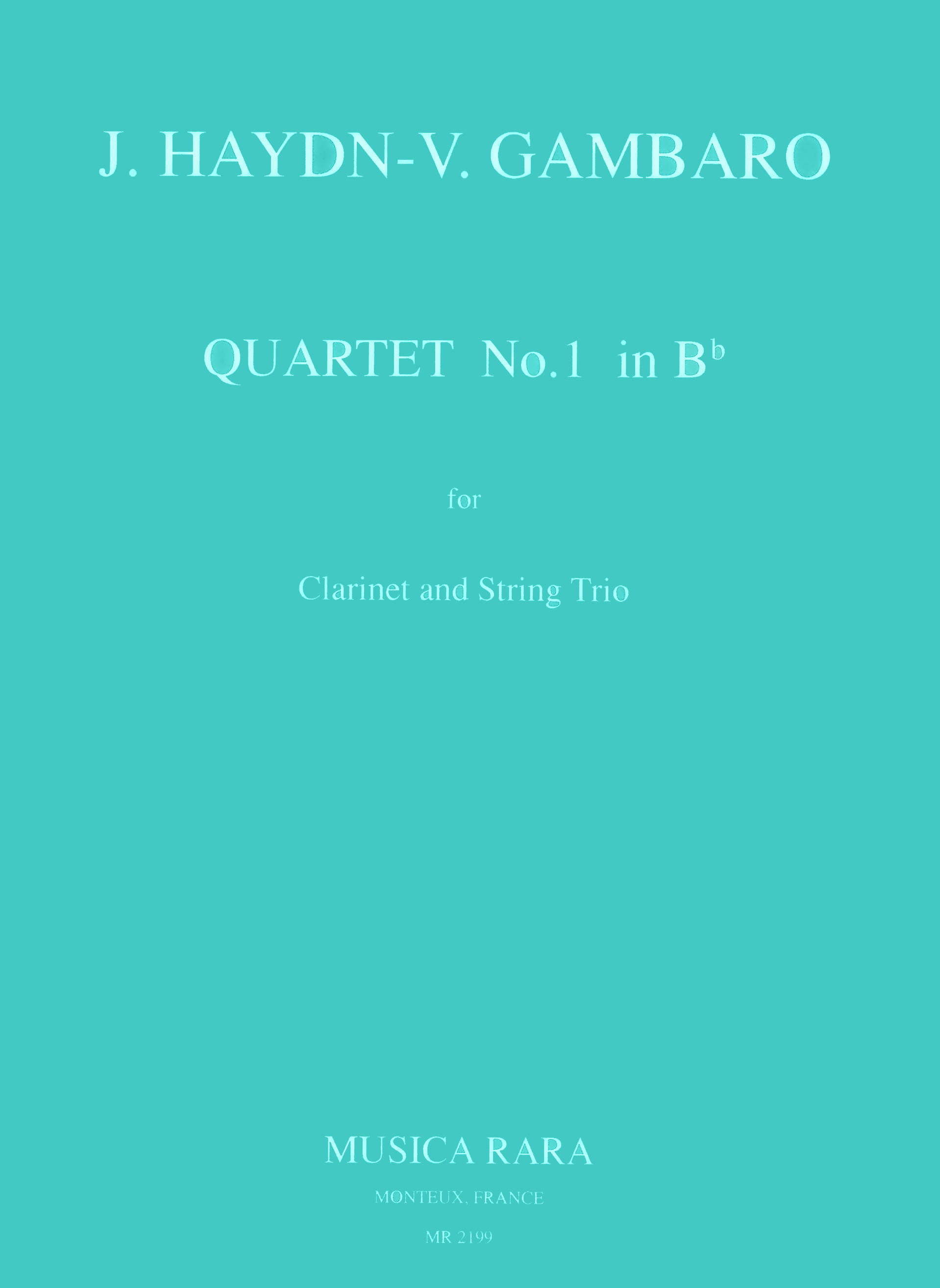 Vorderes Coverbild Quartett Nr. 1 in B