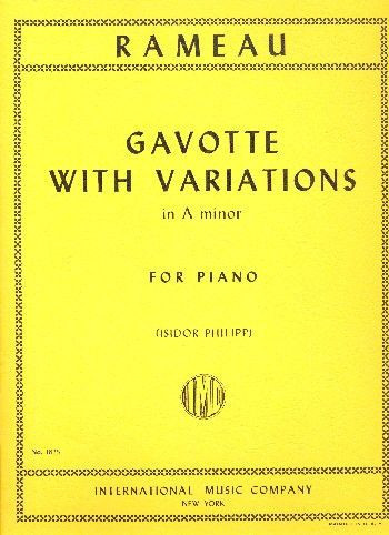 Vorderes Coverbild Gavotte with Variations A minor 