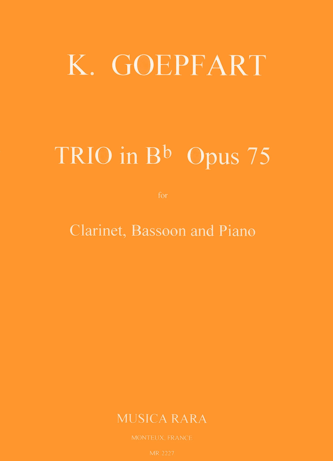 Vorderes Coverbild Trio in g op. 75