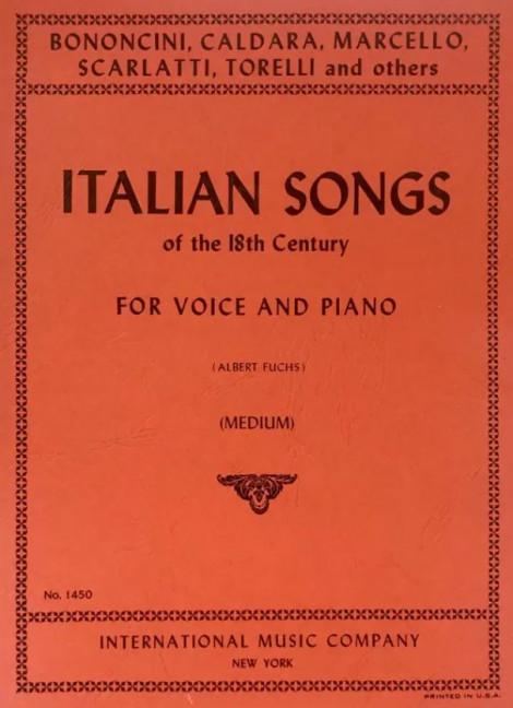 Vorderes Coverbild Italian Songs of 18th Century 