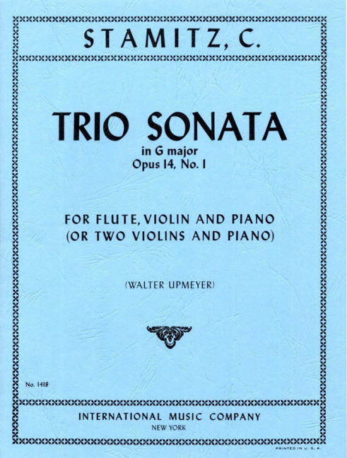 Vorderes Coverbild Trio Sonata in G major op.14/1 
