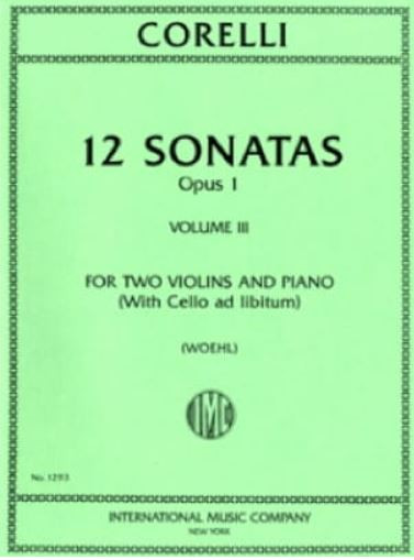 Vorderes Coverbild 12 Sonatas Volume 3 op.1 Band 3