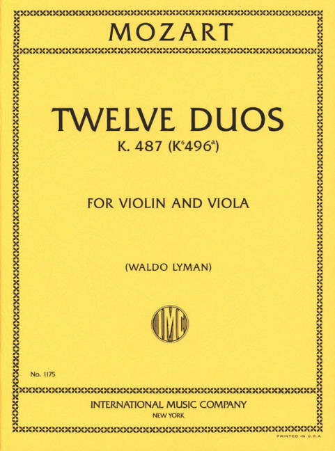 Vorderes Coverbild 12 EASY DUETS KV 487 (496a) 