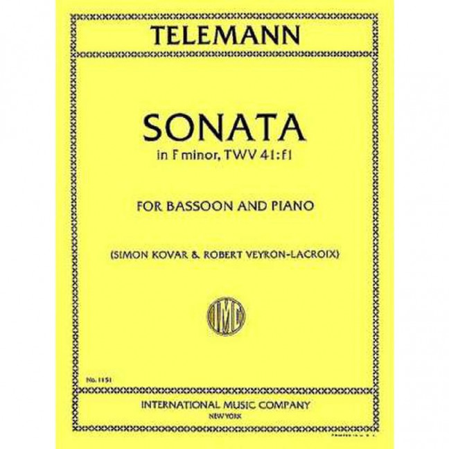 Vorderes Coverbild Sonata in F minor TWV41:f1 