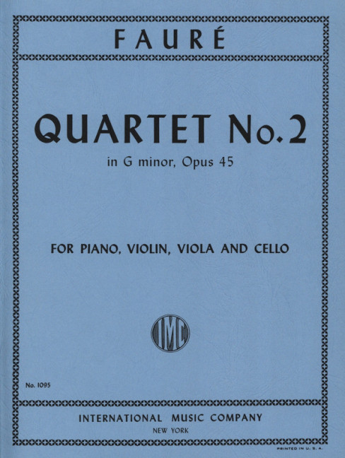 Vorderes Coverbild Quartet No. 2 in G minor Op.45 
