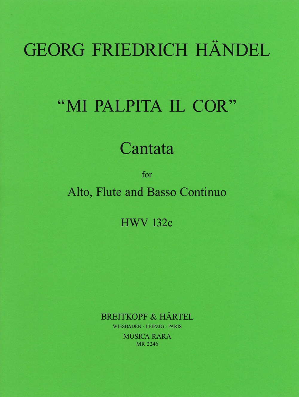 Vorderes Coverbild Kantate 'Mi palpita' HWV132c
