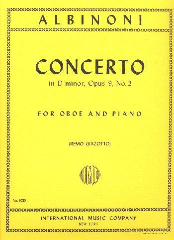 Vorderes Coverbild Concerto in D minor Op.9 No.2 