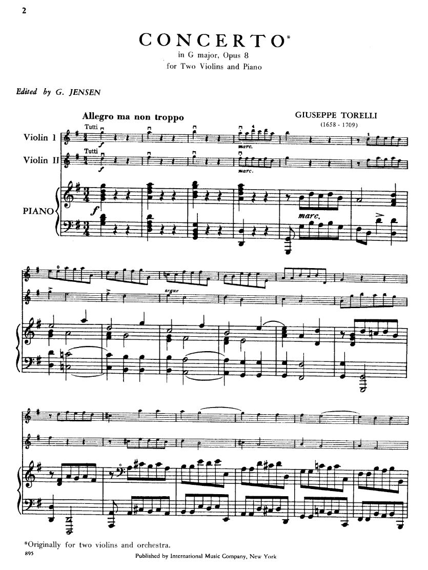 Anderes Coverbild Concerto in G major op.8 