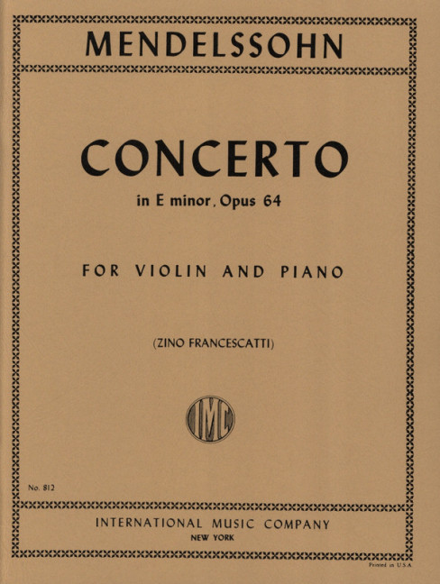 Vorderes Coverbild Concerto in E minor op.64 