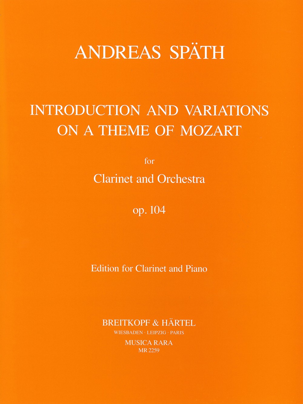 Vorderes Coverbild Introduction Variations on a Theme by Mozart op. 104