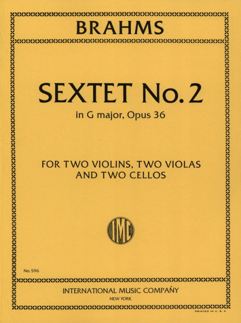 Vorderes Coverbild Sextet No. 2 op. 36 