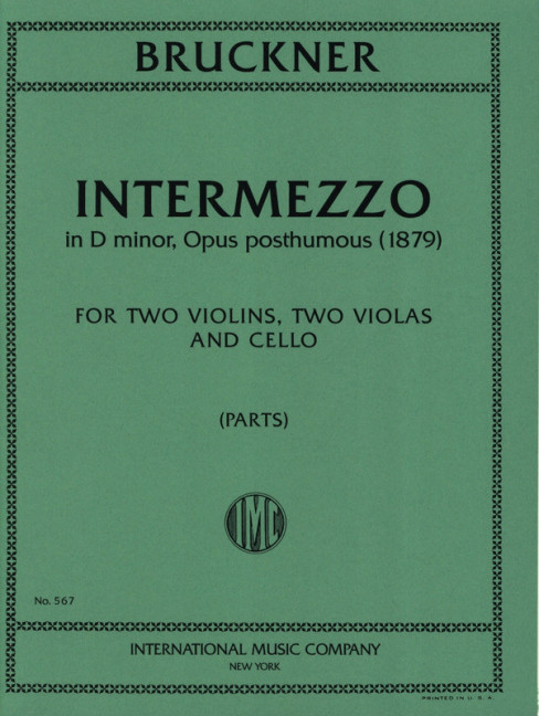 Vorderes Coverbild Intermezzo in D minor opus posthumous (1879) 