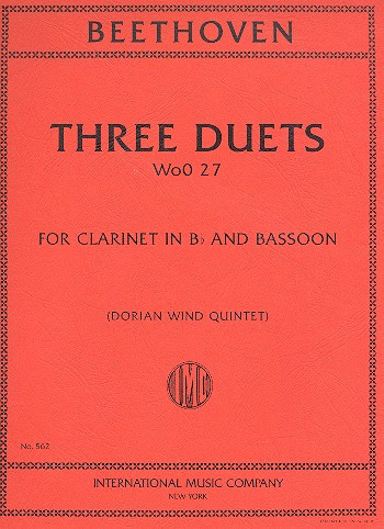 Vorderes Coverbild Three Duets WoO.27 