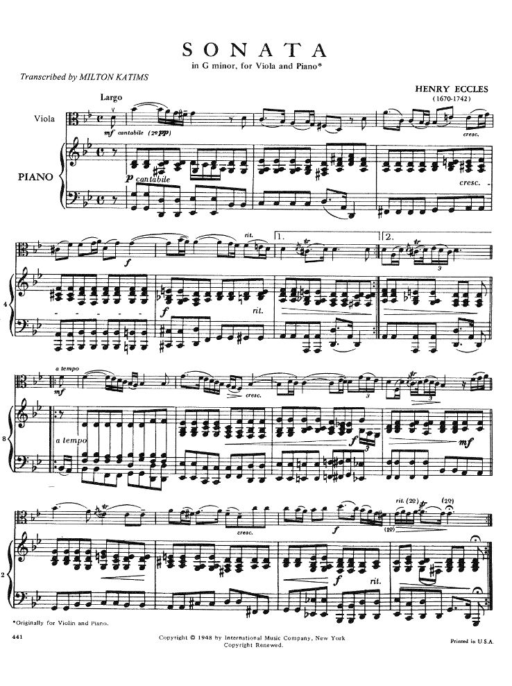 Anderes Coverbild Sonata in G minor 