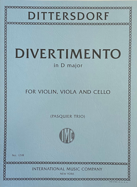 Vorderes Coverbild Divertimento in D major 
