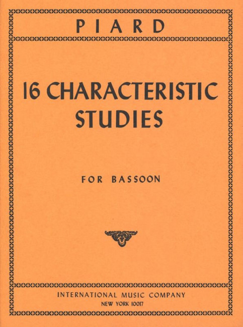 Vorderes Coverbild 16 CHARACTERISTIC STUDIES 