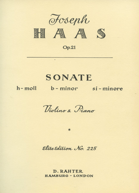 Vorderes Coverbild Sonate h-Moll op. 21 