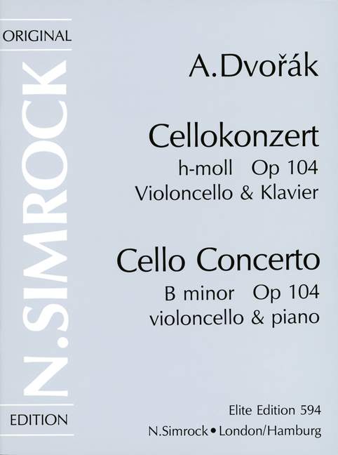 Vorderes Coverbild Cellokonzert h-Moll op. 104 