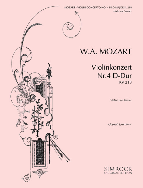 Vorderes Coverbild Violinkonzert Nr. 4 D-Dur KV 218 