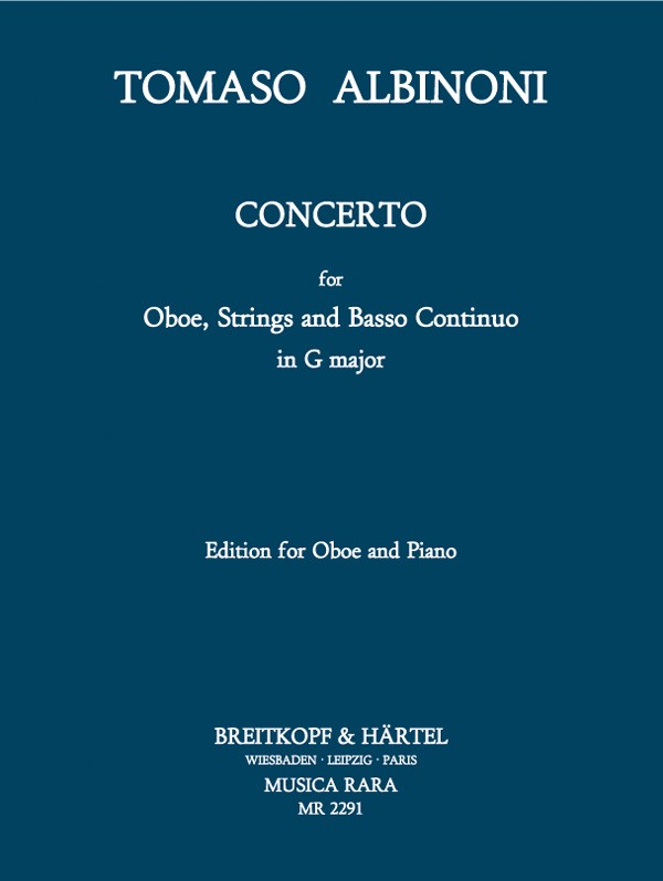 Vorderes Coverbild Concerto für Oboe Streicher and Basso Continuo G-Dur o.Op. (1728?)