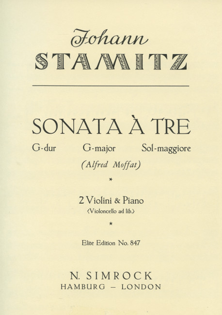 Vorderes Coverbild Triosonate G-Dur 