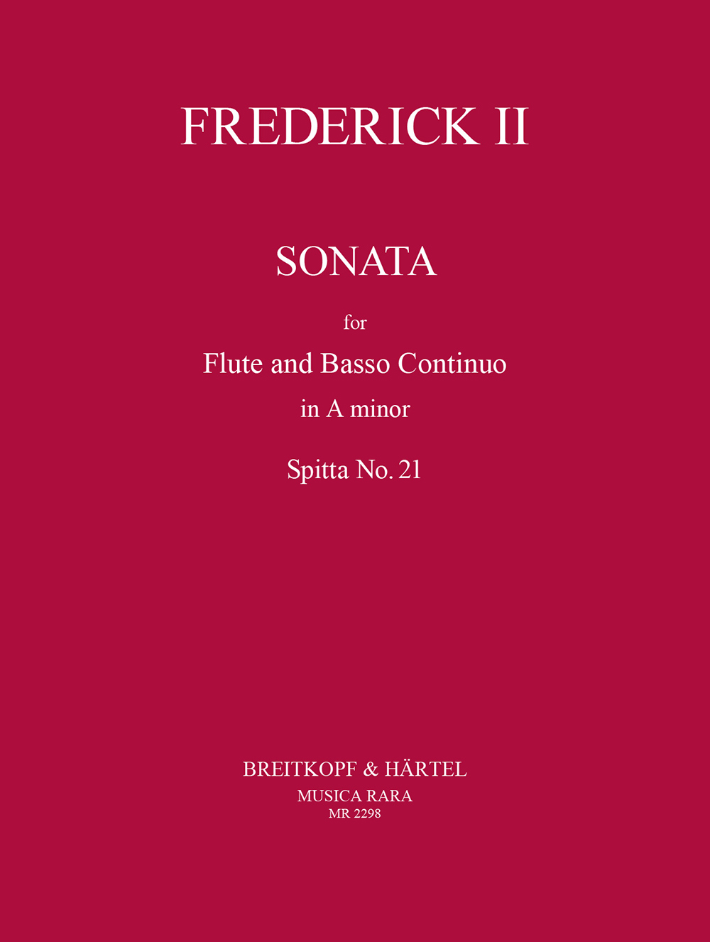 Vorderes Coverbild Sonate für Flöte und Basso continuo a-Moll Spitta Nr. 76