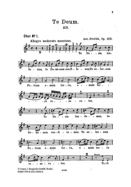 Vorderes Coverbild Te Deum op. 103 