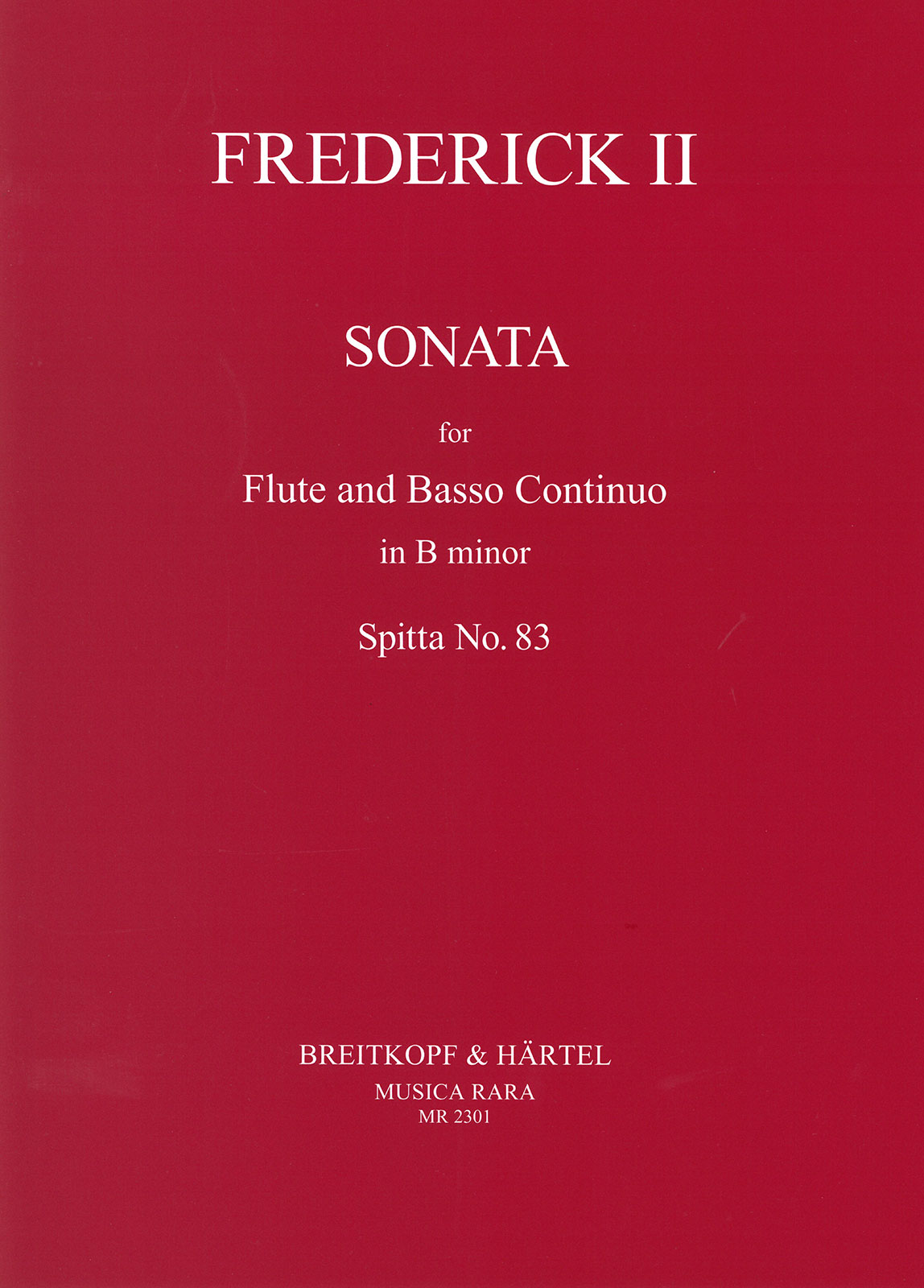 Anderes Coverbild Sonate für Flöte und Basso continuo h-Moll Spitta Nr. 83