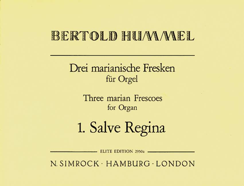 Vorderes Coverbild Drei marianische Fresken op. 42 