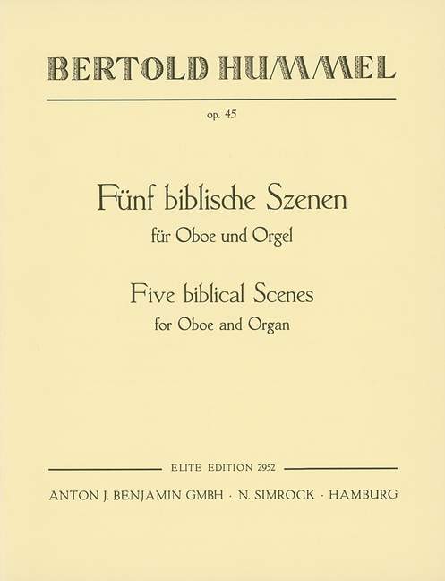 Vorderes Coverbild Fünf biblische Szenen op. 45 